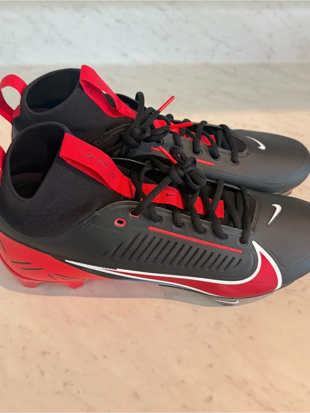 Nike Vapor Edge Pro 360 2 TB Black Red  Football Cleats Men Sz 13  FN7759-006
